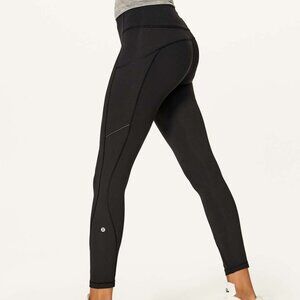 Lululemon Run On Tight (25") Black leggings / pants / tights,  pockets, luxtreme